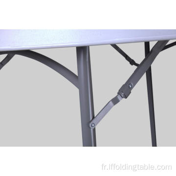 Table ronde pliante portable en plastique